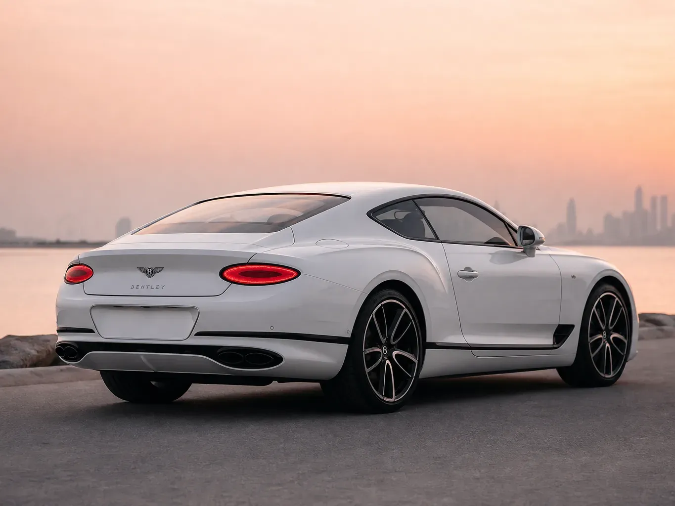 Bentley Continental GT rear three-quarter view