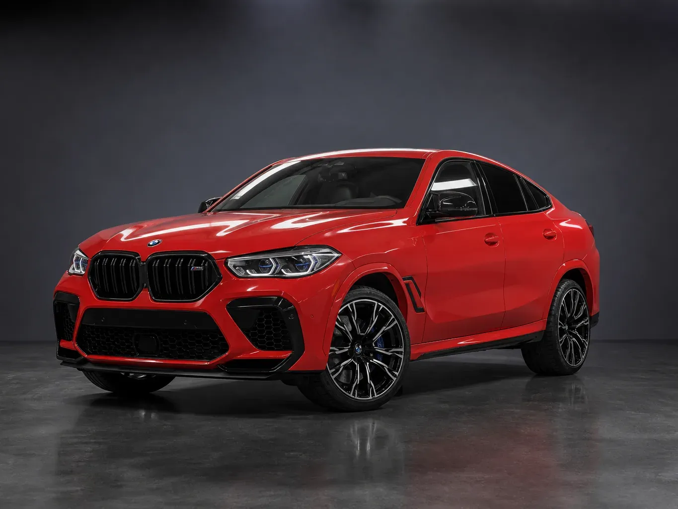 BMW X6 M Competition Red in Red