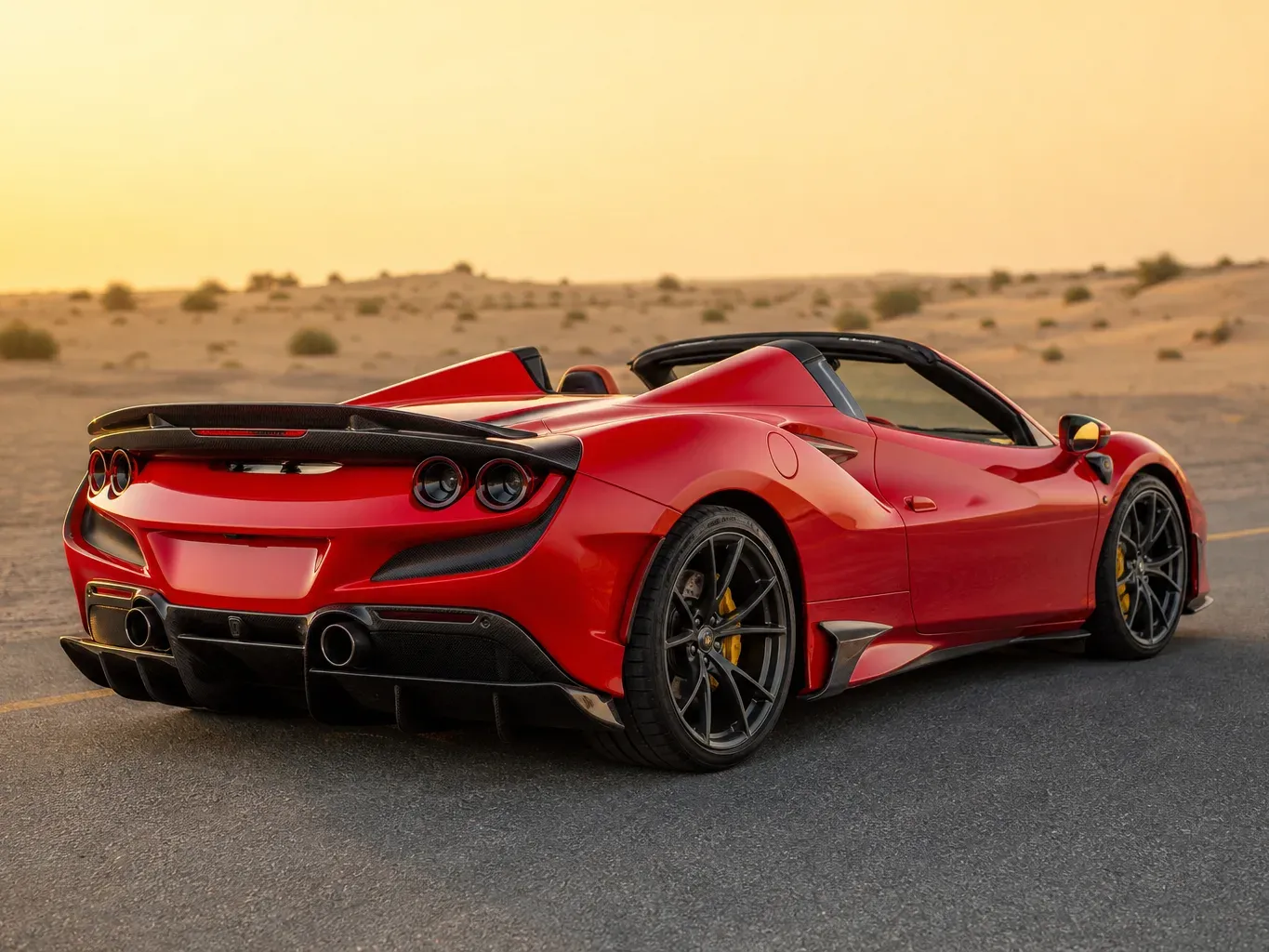 Ferrari F8 Tributo Spider Novitec rear three-quarter view