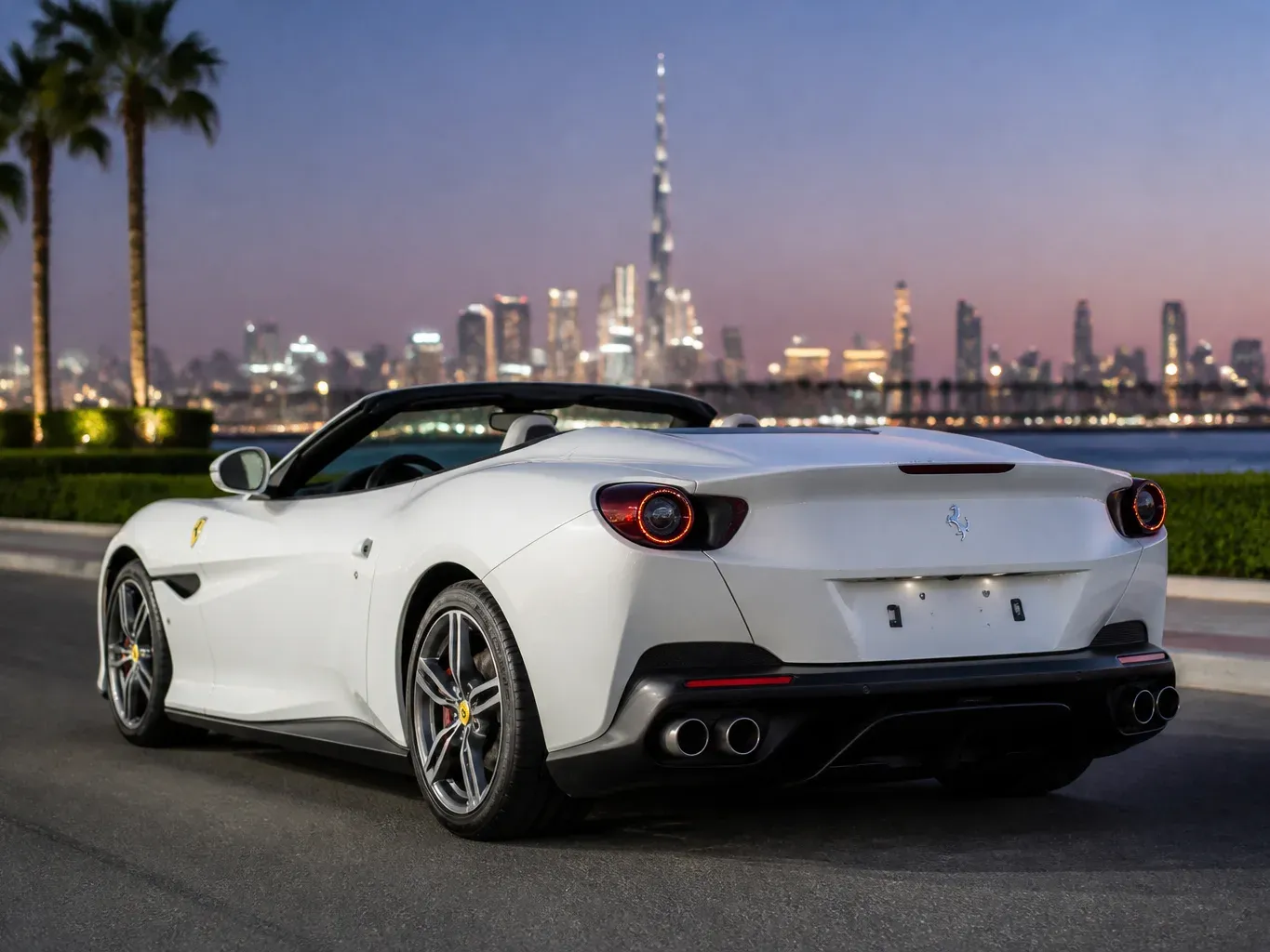 Ferrari Portofino rear three-quarter view