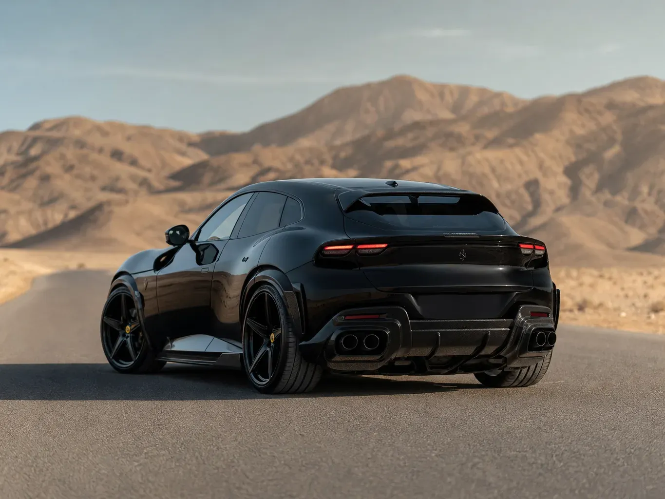 Ferrari Purosangue Novitec rear three-quarter view