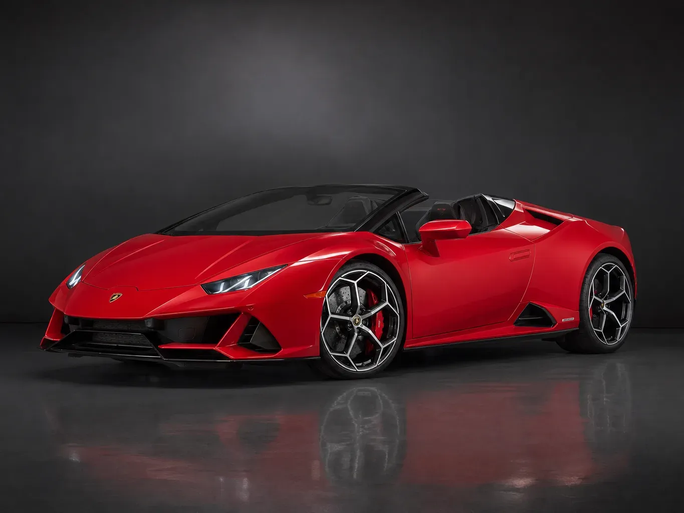 Lamborghini Huracan Evo Spyder Red in Red