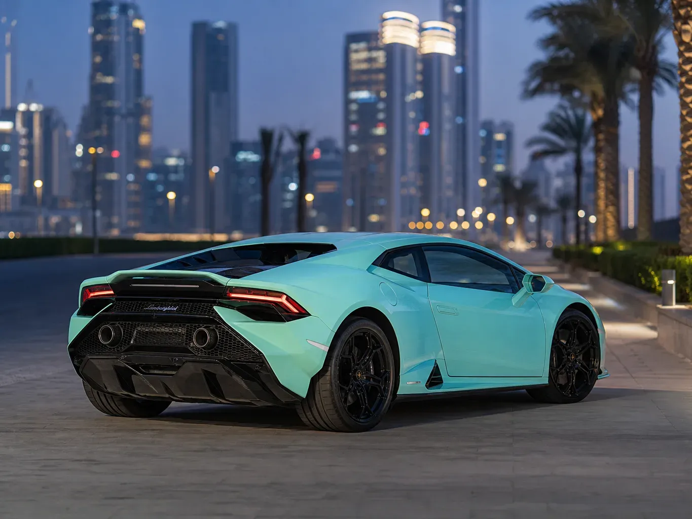 Lamborghini Huracan Tecnica rear three-quarter view