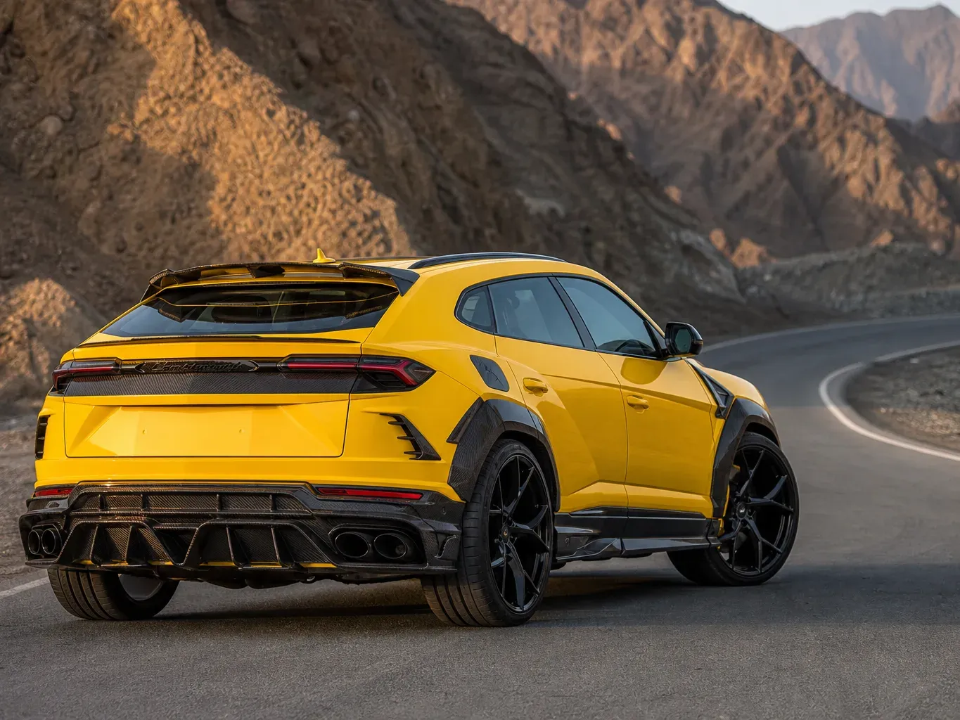 Lamborghini Urus Mansory rear three-quarter view