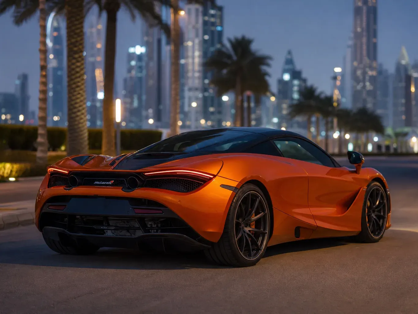 McLaren 720S rear three-quarter view