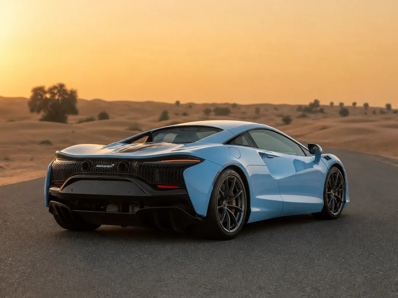 McLaren Artura rear three-quarter view