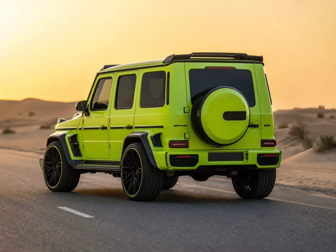 Mercedes-Benz AMG G63 800 Widestar rear three-quarter view