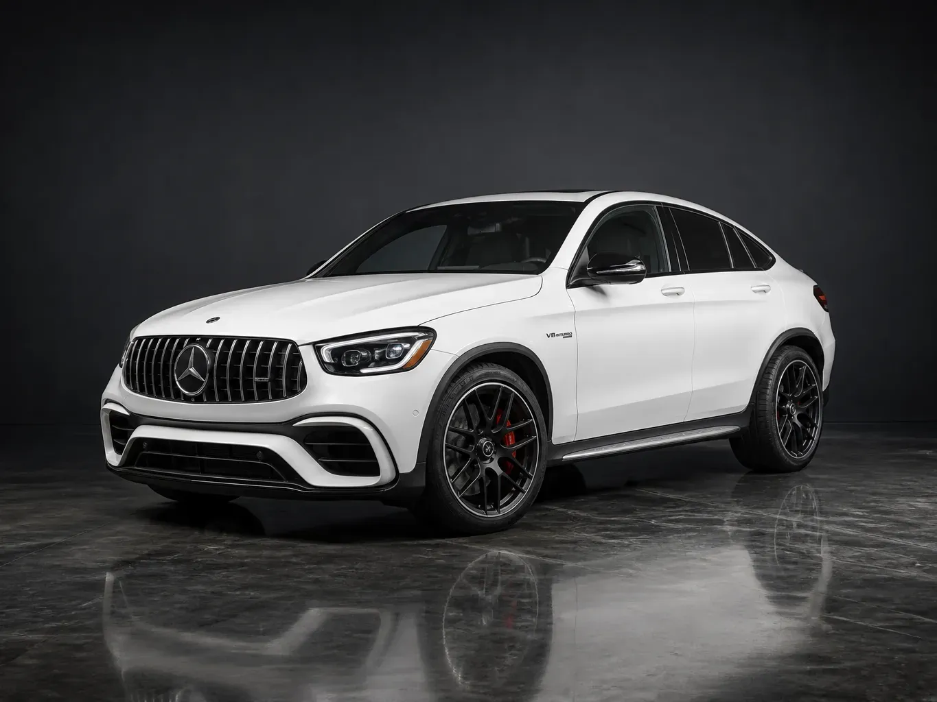 Mercedes-Benz AMG GLC 63S Coupe White in White