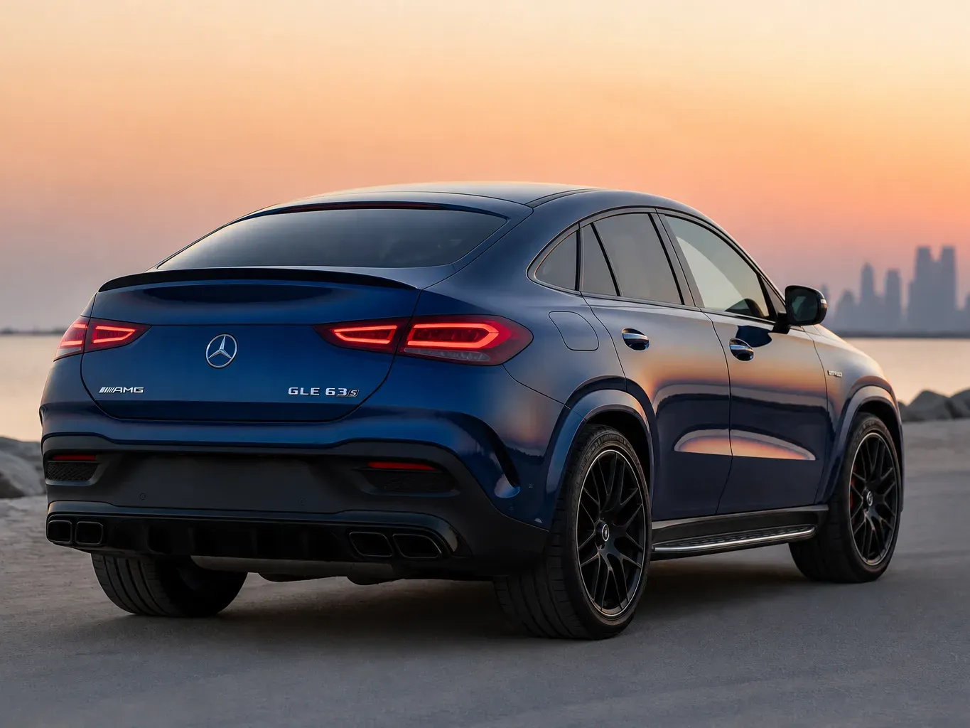 Mercedes-Benz AMG GLE63s rear three-quarter view