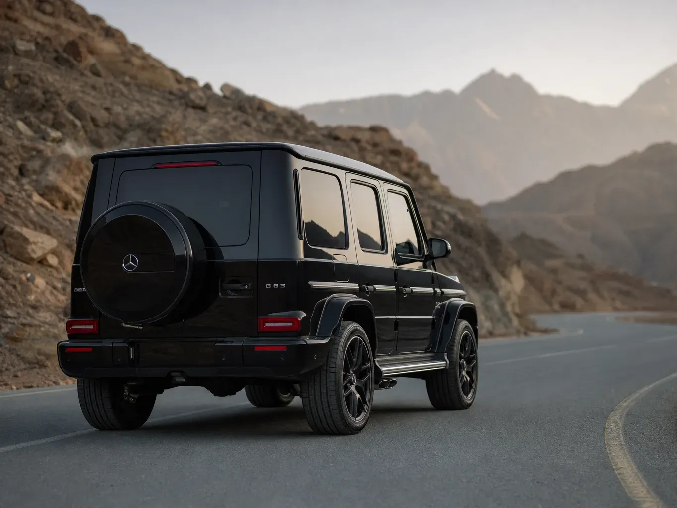 Mercedes-Benz G63 AMG Black rear three-quarter view