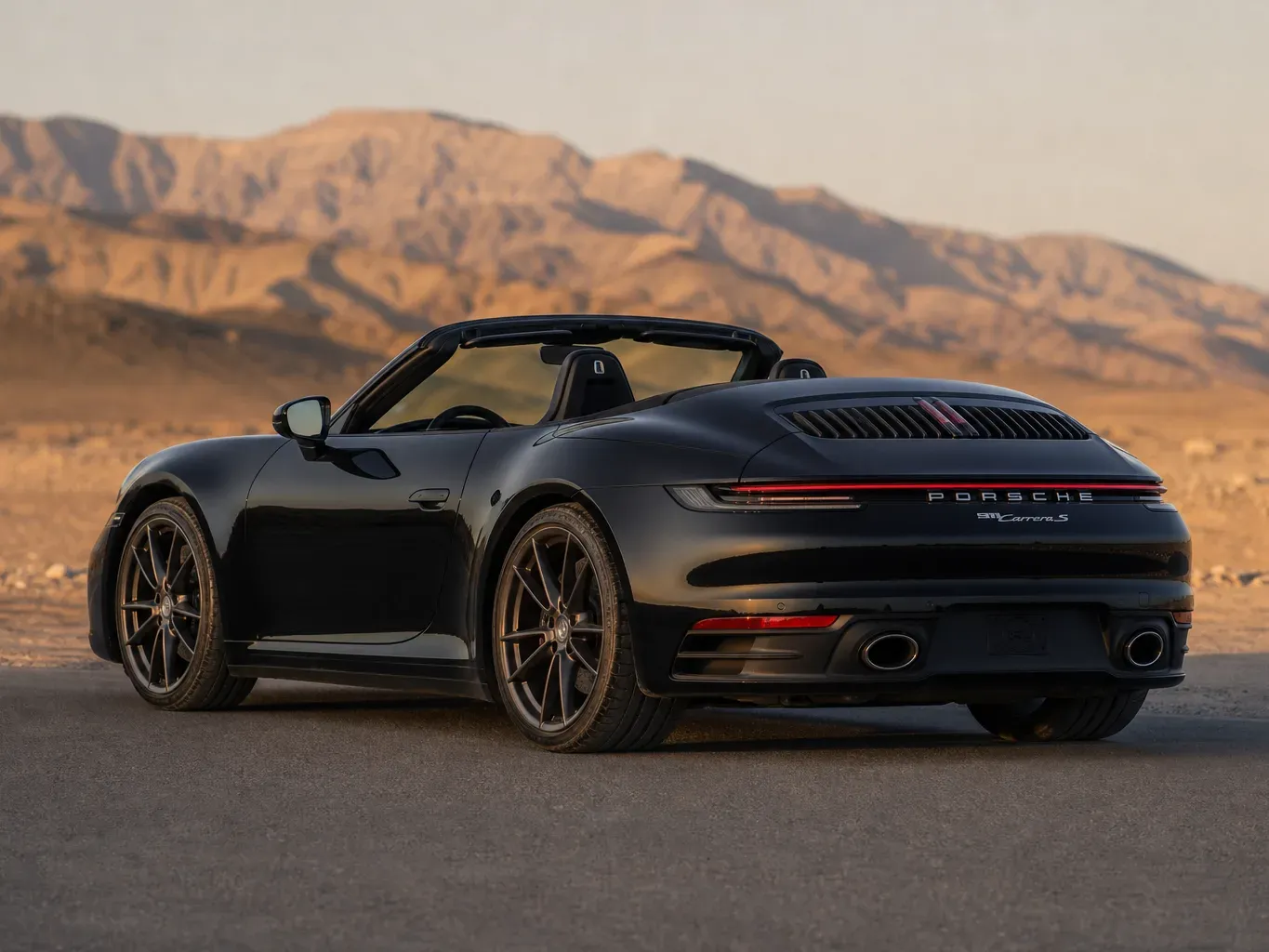 Porsche 911 Carrera S Cabriolet rear three-quarter view