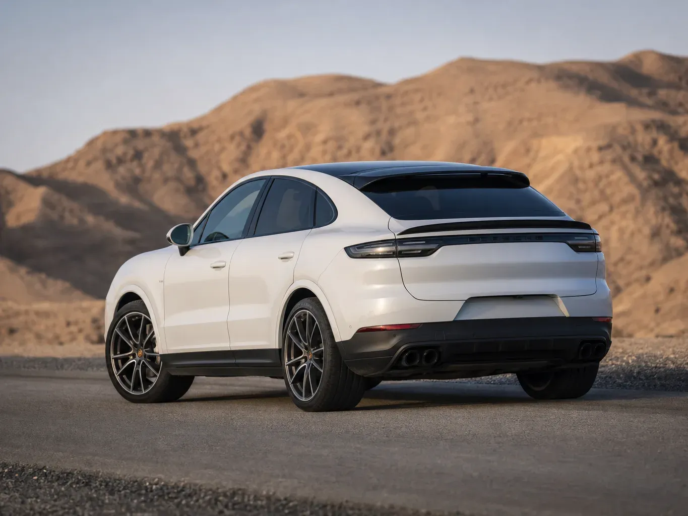 Porsche Cayenne Coupe rear three-quarter view