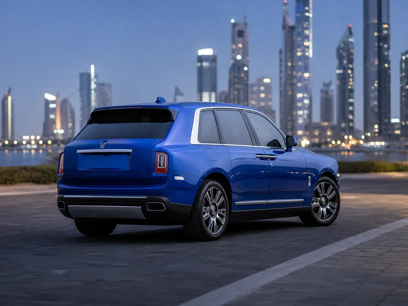 Rolls-Royce Cullinan rear three-quarter view